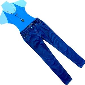 Premium Wax Jeans , Skinny Jeans , Slim Fit Denim Jeans , Dark Wash Denim Jeans